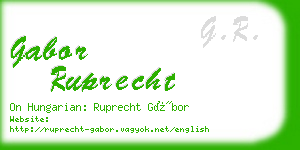 gabor ruprecht business card